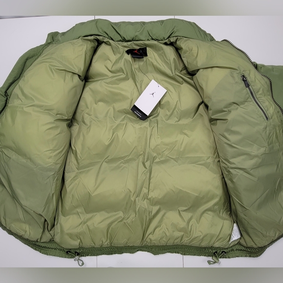 Nike Jordan Essentials Poly Puffer Jacket Sky Olive FB7331 340 Men's Size M New - Picture 6 of 9